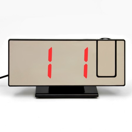 Clock - Electronic desk an alarm clock with a projection on the ceiling, thermometer, calendar, USB-2