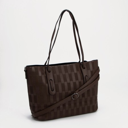 Zipper bag with zipper, brown color-1