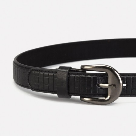 Children's belt, width - 2cm, screw, buckle for metal, black color-1