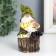 Polystone souvenir "Dwarf in a green cap on a foam" 6.7x5.5x11.5 cm