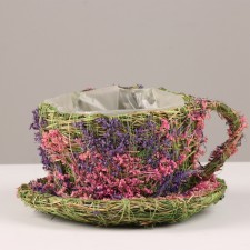 Kashpo, 19 x 19 x 11 cm, grass