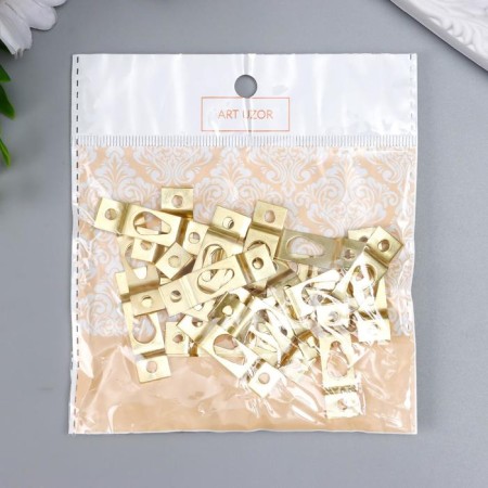 Suspension metal for paintings, photo frames gold 3.9x1.1 cm-4