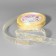 Kapron tape with embossing "Thank you", 15 mm, 23 ± 1 m, beige/gold color