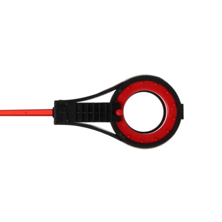 Fishing rod winter balalaika with a guard, black red color, HFB-37-2