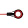 Fishing rod winter balalaika with a guard, black red color, HFB-37