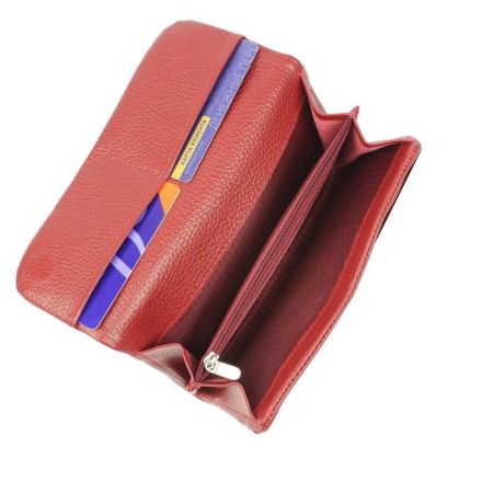 N/k wallet, valve, pockets 4, departments/coins 1, departments 2, color Red Fleet PR806-2