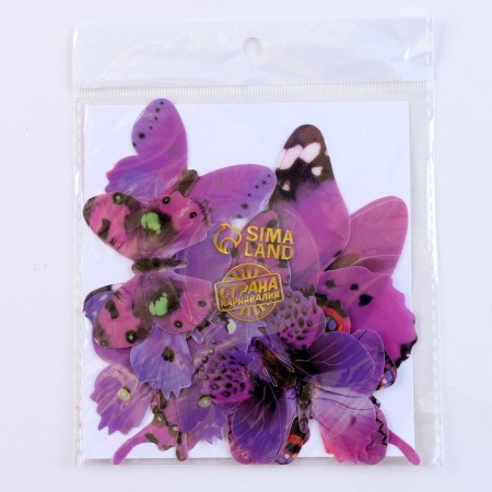 Set for decorating "Butterflies", 12 pcs, purple color-5