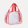 Lightning cosmetic bag, transparent/red color