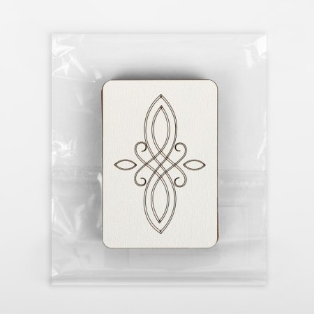 Magnetic needle "Ornament No. 3", 8 × 5.5 cm, beige color-4