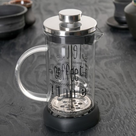 Kelly Kelly Kelly press teapot, 350 ml, glass, black color, Mix drawing-2