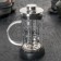 Kelly Kelly Kelly press teapot, 350 ml, glass, black color, Mix drawing