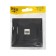 Sobck Single Single Tot Glossy Glass, Hidden, Glass, Black