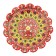 Largan Rishtan ceramics "Flowers", 41 cm, yellow mix, corrugated