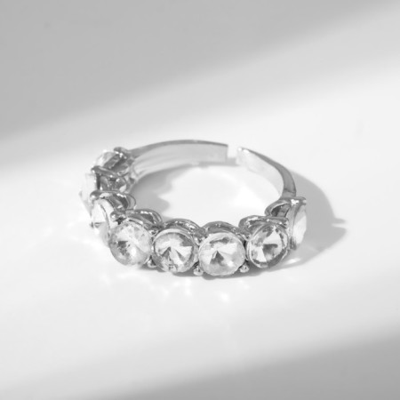 Ring "Jewelry" circles, white color in silver, dimensionless-1