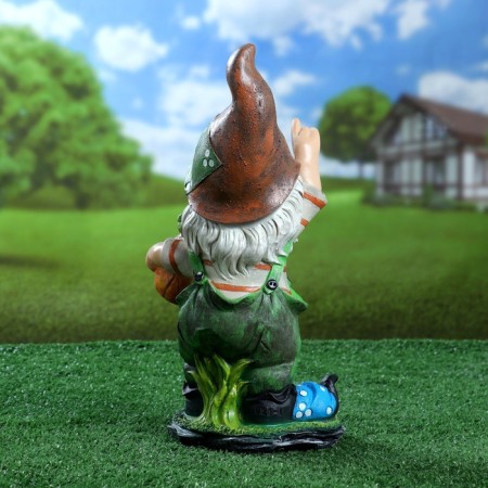 Garden figure "Dwarf with pumpkin" 19x38cm-2