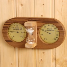 Sanding clock with thermometer gigrometer, 15 minutes, 29x14x8.3 cm V-T080-2