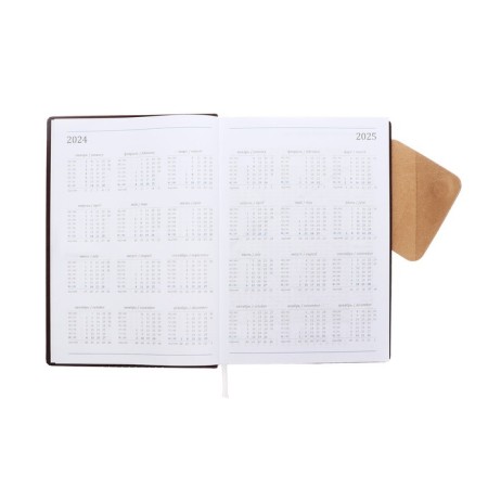 Diary 205x150 mm 168 sheets, leatherette, unit 70 g/m2, liesse, magnetic refuge, brown-5