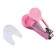 Children's manicure set, 3 subjects: scissors, saw, niceps, from 0 months, pink color