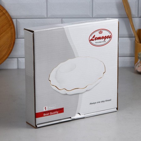 Operations dish, 2 l, gold stroke, porcelain, Iran-5