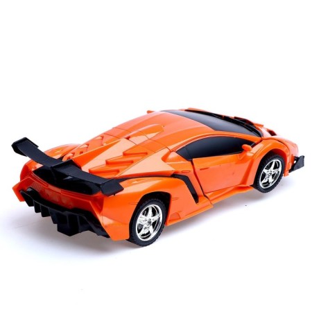 Robot radio -controlled "sportsar", transforms, light and sound effects, mix-7