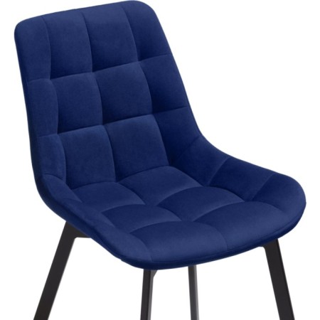SHELS on a metal frame Chelsea Metal/velor, black/blue 50x60x80 cm-4