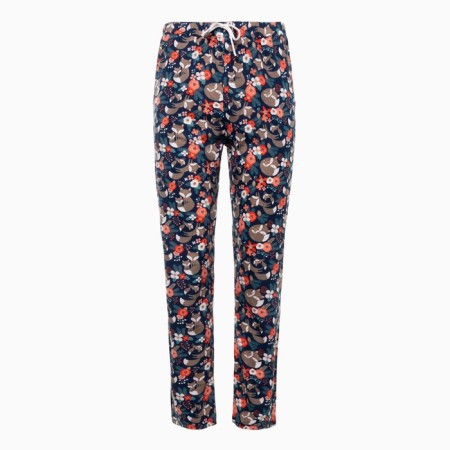 Female pants with print, blue color, size 56-5