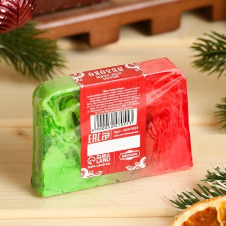 SPA soap - care for a bathhouse and sauna "Happy New Year" apple, Dobroparov 80 grams-2