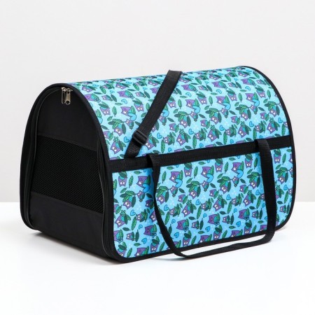 Bag - carrying for animals with print, 49 x 30 x 35 cm, mix of flowers-8