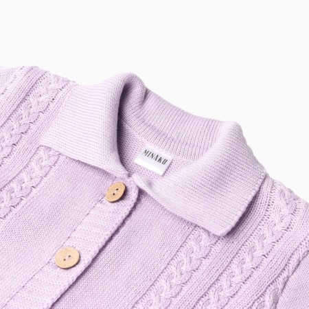 Combine Children's Knitted Minaku, height 62-68, lavender color-3
