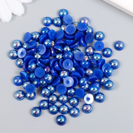 Decor for creativity plastic "Half of beads. Blue gamma" 20 g 0.8x0.8 cm-2