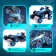 Radio controlled machine "MEGA Overnight", light and sound effects, blue color