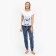 Female set (T -shirt, trousers) sailor, white color, size 46