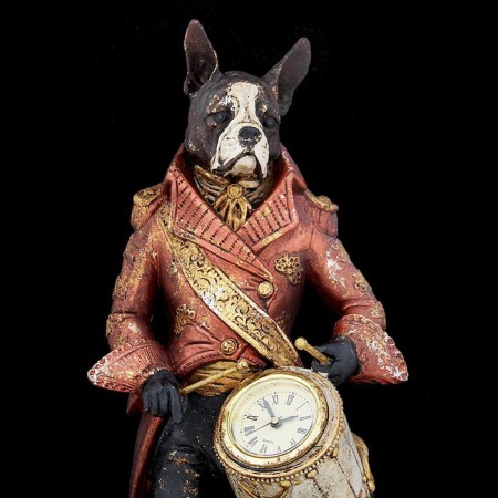 Souvenir Polystone "English Charg-Buldog Drummer with Cups" 39x12x14.5 cm-3