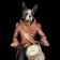 Souvenir Polystone "English Charg-Buldog Drummer with Cups" 39x12x14.5 cm