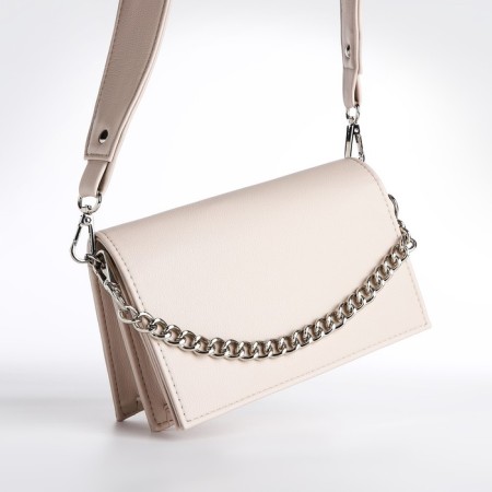 Women's bag Textura, messenger, small size, beige color