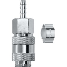 Штуцер "елочка" KRAFTOOL 06596-06, с хомутом, рапид (EURO), муфта 6 мм