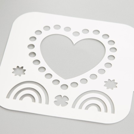 Stencil "heart" 9x9 cm-2