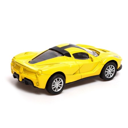 Metal Sport machine, inertial, scale 1:43, yellow color-2