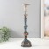 Summary Metal for 1 candle "Monica" aged blue-silver 11x11x46.5 cm