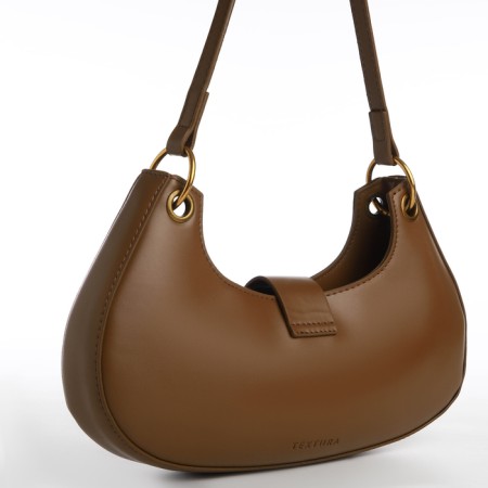 Bag Women's Baget on the zipper Textura, average size, brown color-2