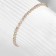 Bracelet "ice" 1 row, rainbow color in gold, 7 cm