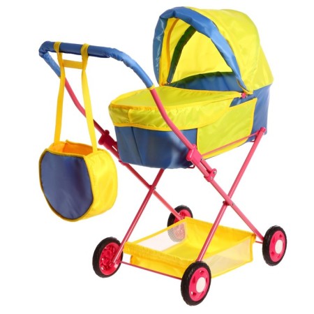 Stroller Puppet No. 4, blue-yellow color