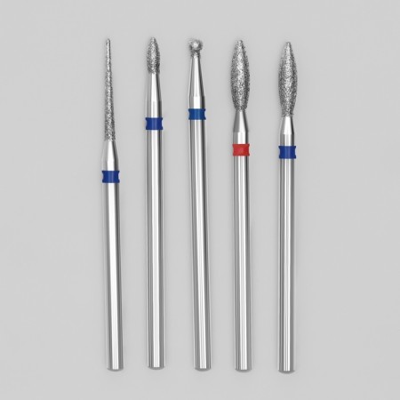 Diamond cutters for manicure, 5 pcs, shape and granularity of assorted-1