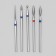 Diamond cutters for manicure, 5 pcs, shape and granularity of assorted