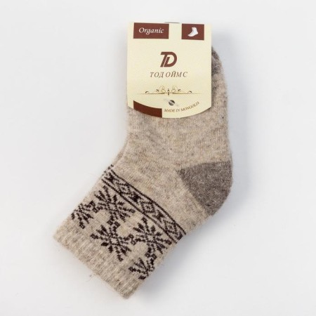 Nosk children from Mongol wool "snowflakes", gray color, size 18-20 cm (5)-2