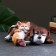 Garden figure "Best Friends" 23x27x11sm, red and brown