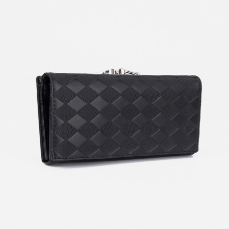 Women's wallet on magnets, black color