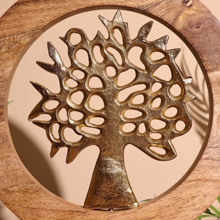 Interior souvenir in the wooden ring "tree" 30x8x33 cm-2