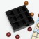Cardboard box with a shell under 9 sweets, black, 13.7 x 13.7 x 3.5 cm