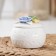Ceramic bank for bulk products "Flowers", 160 ml, white color